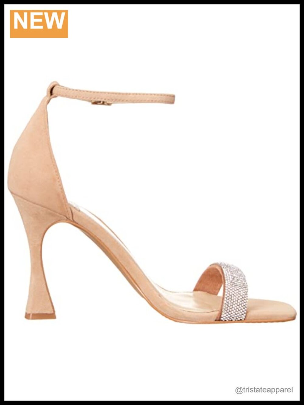 Heeled Sandal Embellished Ankle Strap Buckle Formal Dress - Picture 5 of 6